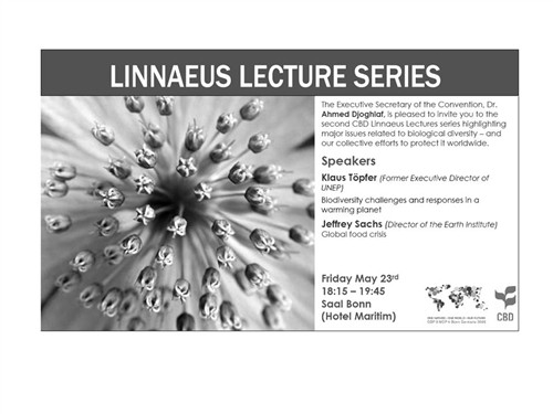 Second CBD Linnaeus Lectures Secretariat of the Convention on Biological Diversity