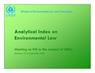 UNEP/DELC: Analytical Index on Environmental Law
