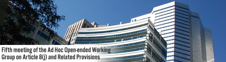 Header for the Fifth meeting of the Ad Hoc Open-ended Working Group on Article 8(j) and Related Provisions