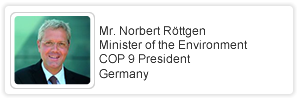 Message from the German Minister of Environment and COP 9 President