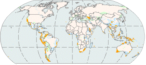 Map 2. Selected regions of high biodiversity value