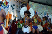 Procession by Brazilian Indigenous people at the opening of COP-8