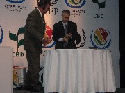 The Secretariat of the Convention signs a Memorandum of Understanding with Unilivre, the Free University of the Environment, in Curitiba, for development of the CBD’s Communication, Education and Public Awareness Initiative.
