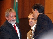 Ahmed Djoghlaf and Carlos Alberto Richa meet the President of Brazil,  Luiz Inacio Lula da Silva at the Ministerial segment.