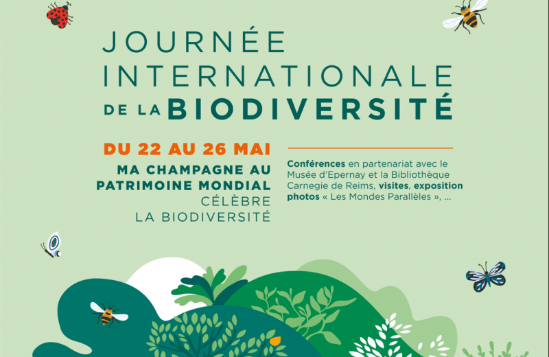 Affiche de la Semaine de la biodiversité célébrée par Ma Champagne Au Patrimoine Mondial