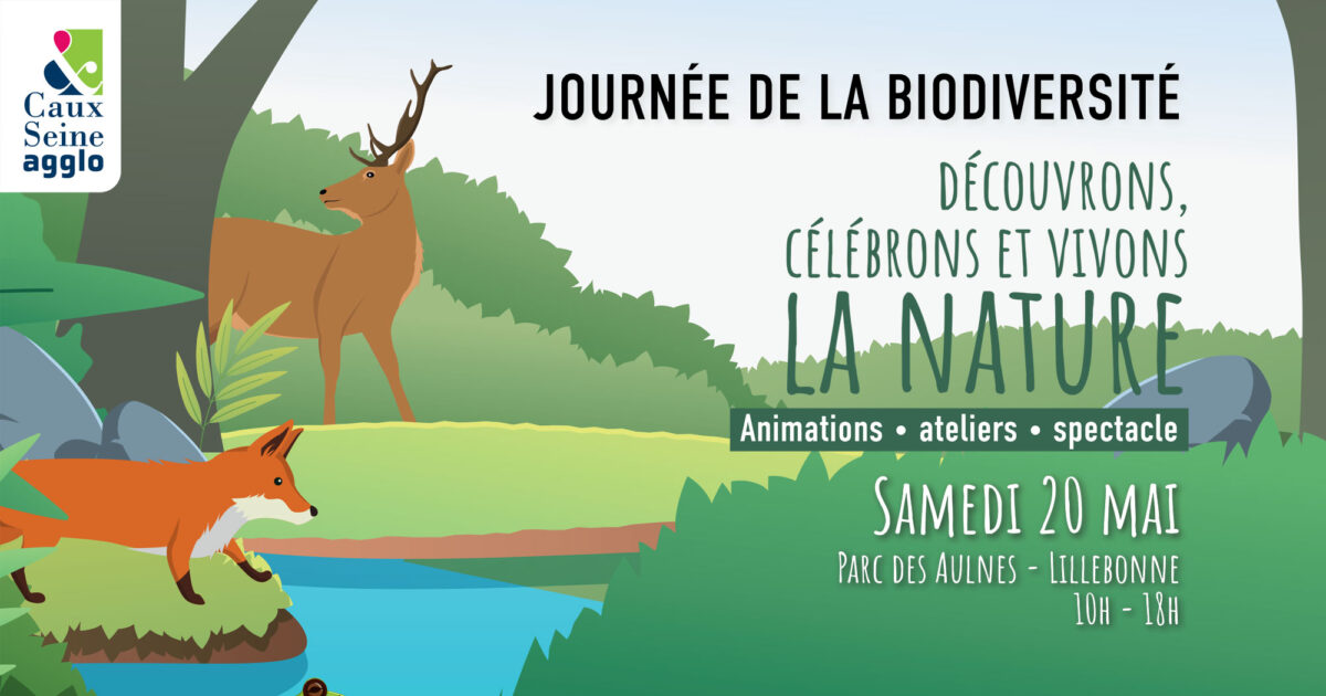 Affiche de la 1ère édition de la Journée de la biodiversité, à Lillebonne, en région Normandie, France