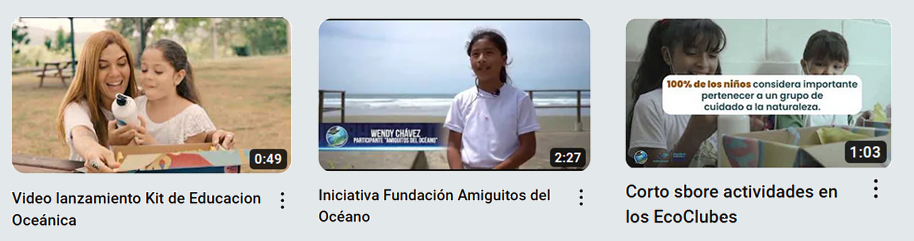 Videos from the Amiguitos del Océano Foundation
