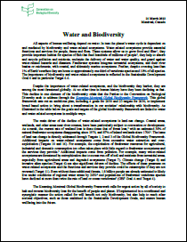 thumnail of the water and biodiversity CBD document