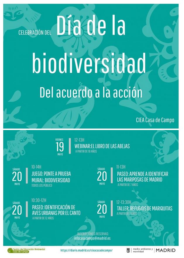 poster del Dia de la biodiversidad en Madrid