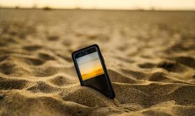 Phone in Sand 