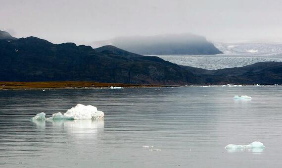 View of Ny-Ålesund, Svalbard Archipelago in Norway